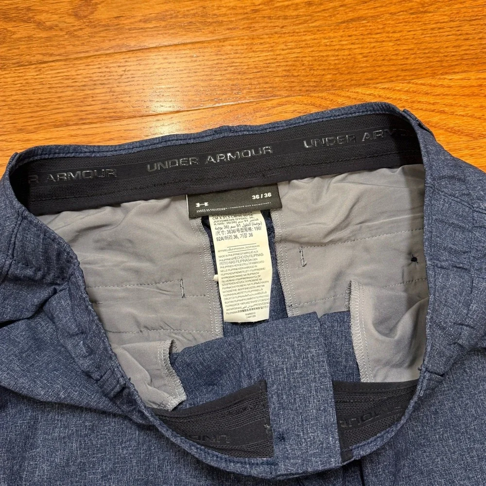 Under Armour Showdown Golf Pants Men 36x36 Blue Heathered Performance Athletic